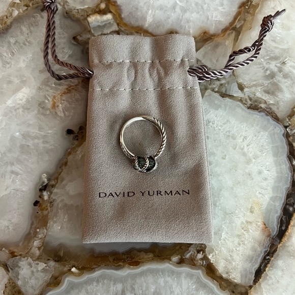 David Yurman Jewelry Cable Wrap Collection Cable Wrap Ring With Prasiolite And Diamonds